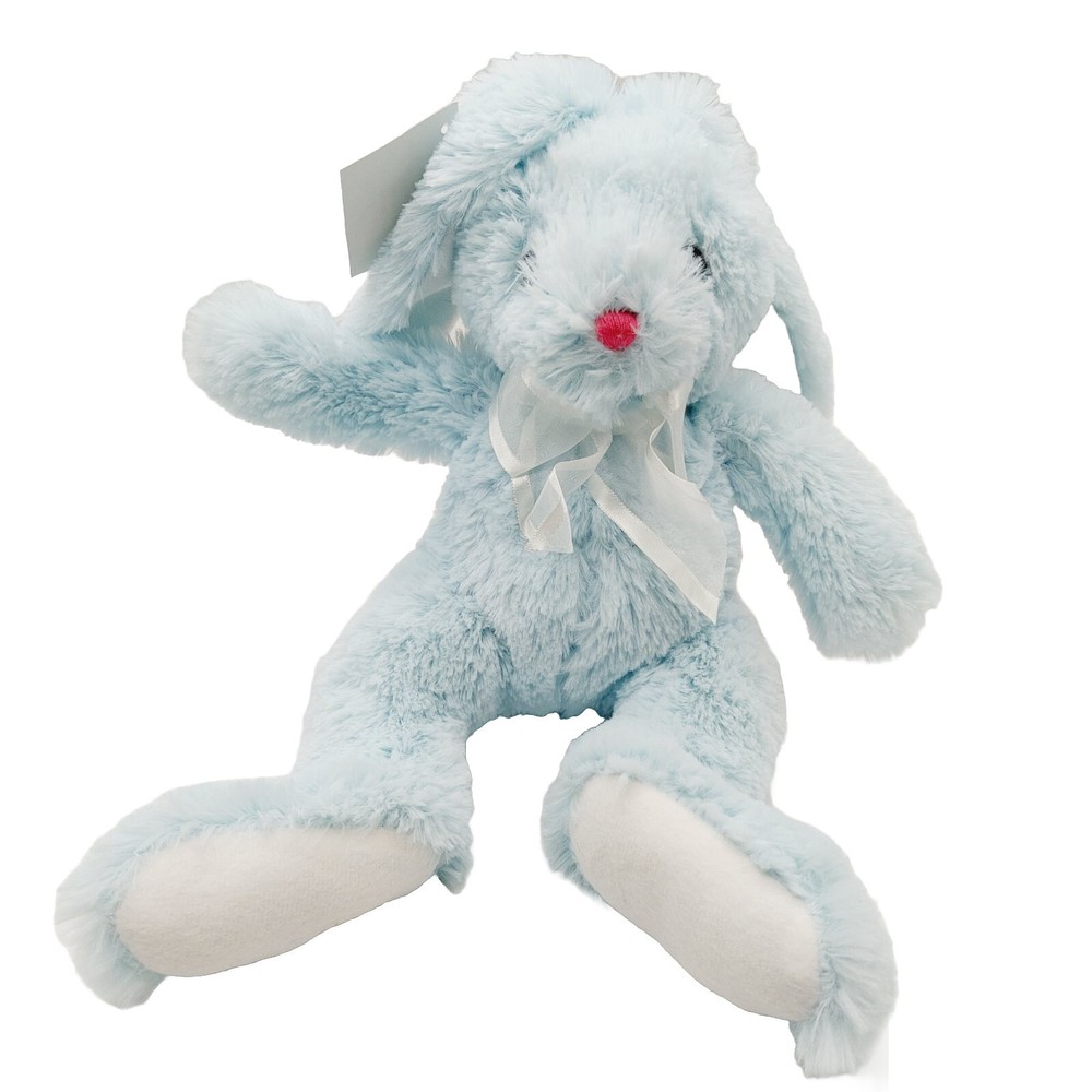 Hobby Lobby Blue Bunny Rabbit Plush Stuffed Animal Toy 2020 White Ribbon Easter