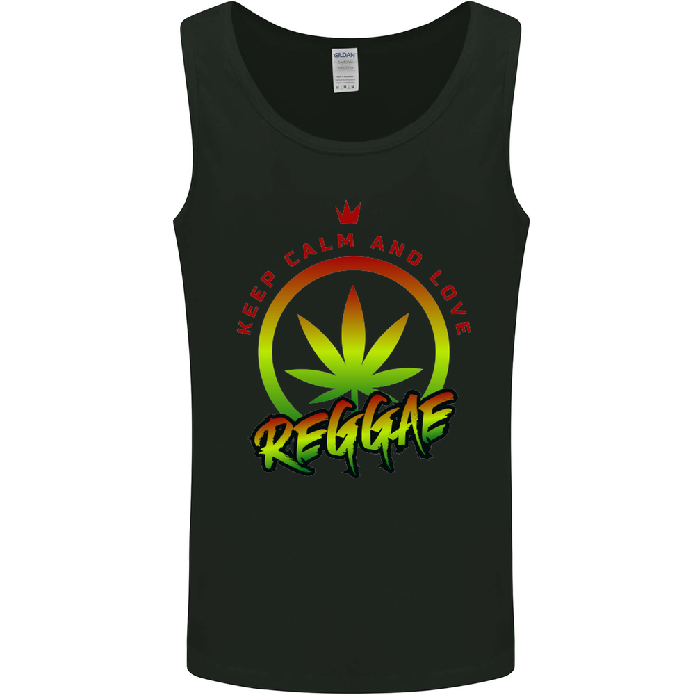 Keep Calm and Love Reggae Music Mens Vest Tank Top