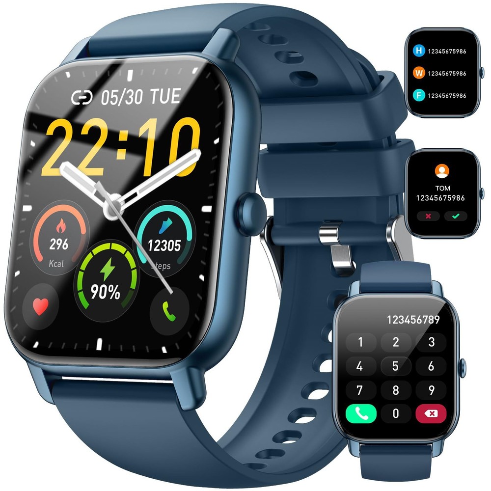 2025 1.85 Inch Smartwatch for Women & Men, Waterproof Fitness Tracker for iPhone Samsung  