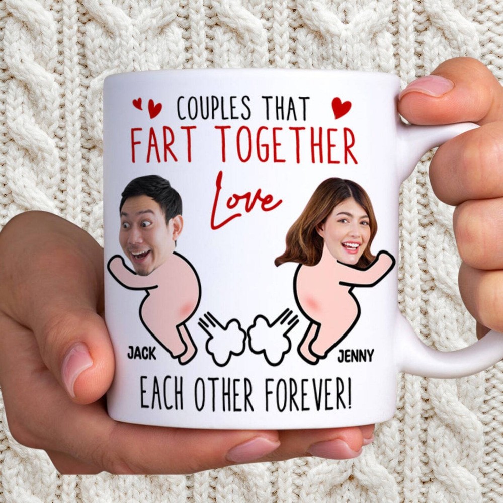 Custom Couple Face Mug - Funny Personalized Gift for Him & Her
