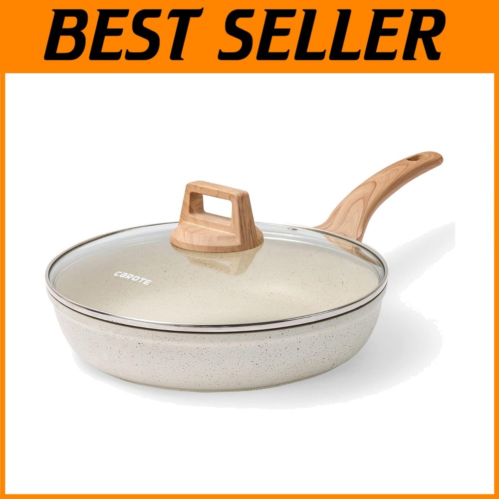 Durable 12-Inch Frying Pan with Heat-Resistant Handle - Ideal for All Stovetops