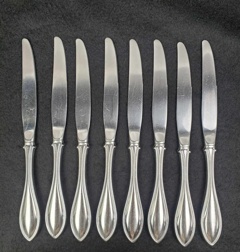 Oneida ARBOR AMERICAN HARMONY 8-Piece Beaded Stainless Steel Dinner Knife Set