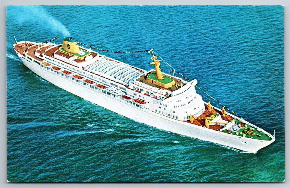 Vintage SS Oceanic Italian Cruise Ship 1939 Postcard Home Lines G5