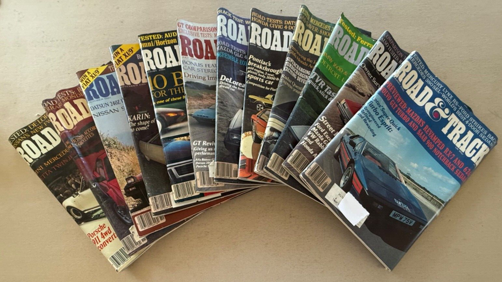 1981 Road & Track Magazine Full Year Lot of 12 Issues Complete Set