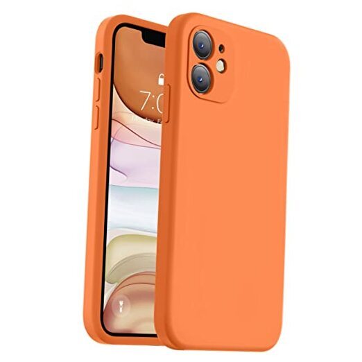 Compatible with iPhone 11 Case, Upgraded Liquid Silicone with Bright Orange