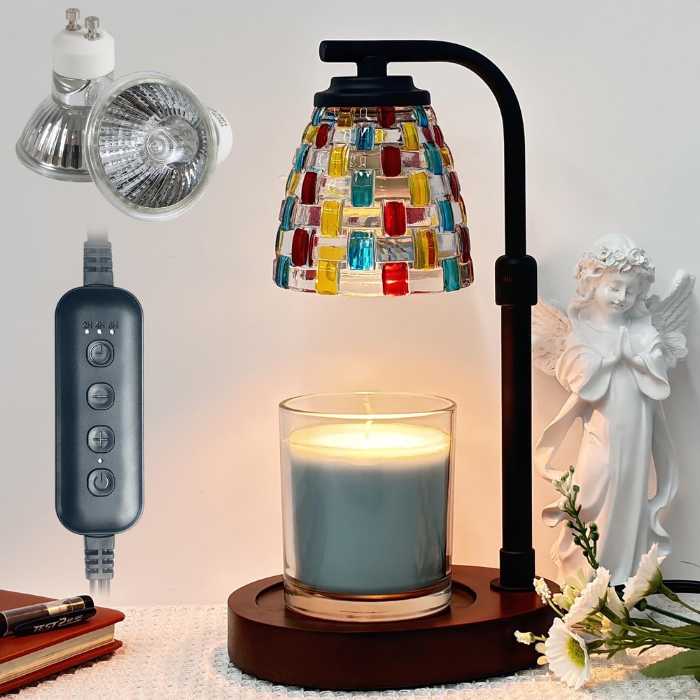 Dimmable Candle Warmer Lamp with Timer - Perfect Gift for Mom