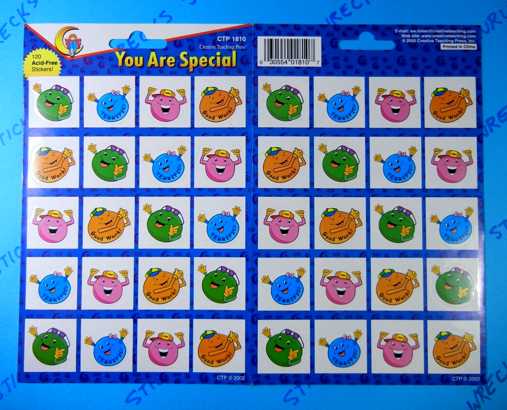 Fruit Stickers Creative Teaching Press Folded Sheet