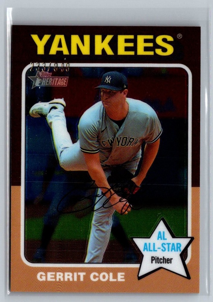 GERRIT COLE /999  2024 TOPPS HERITAGE CHROME #331 YANKEES