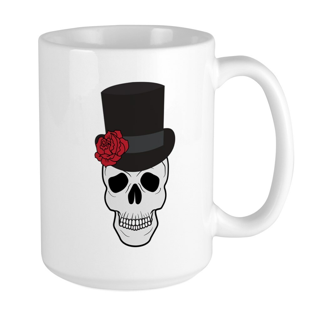 CafePress Skeleton Face Coffee Mug, Large 15 oz. White Coffee Cup (206997238)
