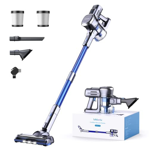 Cordless Vacuum Cleaner, 25000Pa Powerful Rechargeable Wireless Stick Vac, 50...