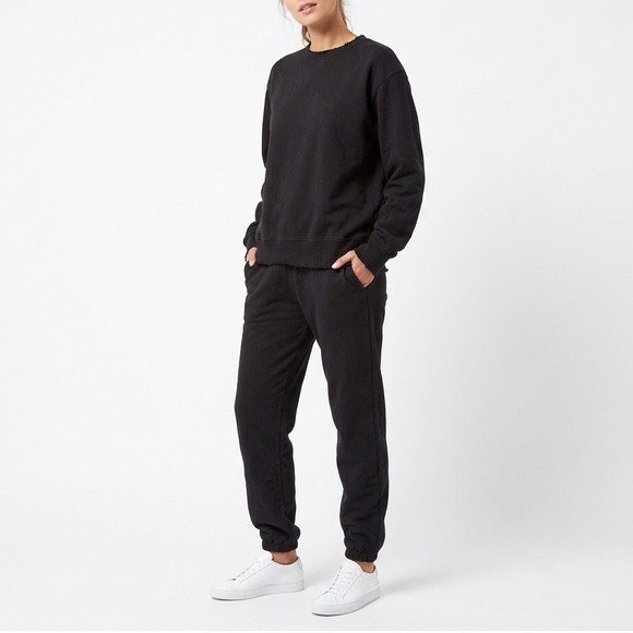 Naked Wardrobe Black Sweatshirt and Joggers Sweatpants Set Small