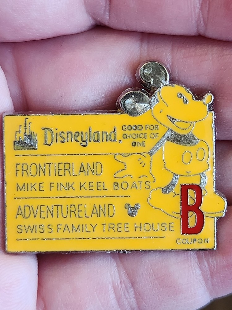 Disneyland B Coupon Ticket with Cast Lanyard Featuring Hidden Mickey-image