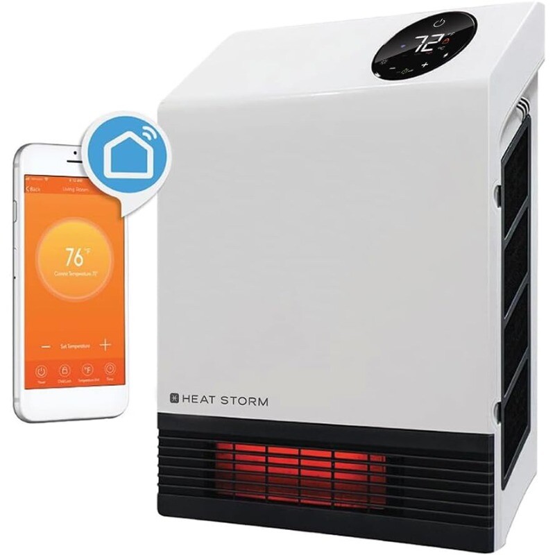 Infrared Wi-Fi Heater 1000 Watt Digital Display Programmable Thermostat Remote