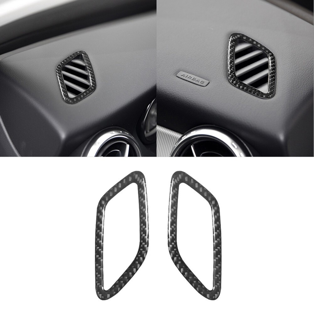 Carbon Fiber Interior Dashboard Air Vent Cover Trim For Mercedes Benz CLA GLA