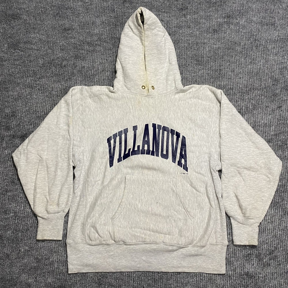 Villanova Wildcats Sweatshirt Mens Large Gray Pullover Champion Reverse Weave