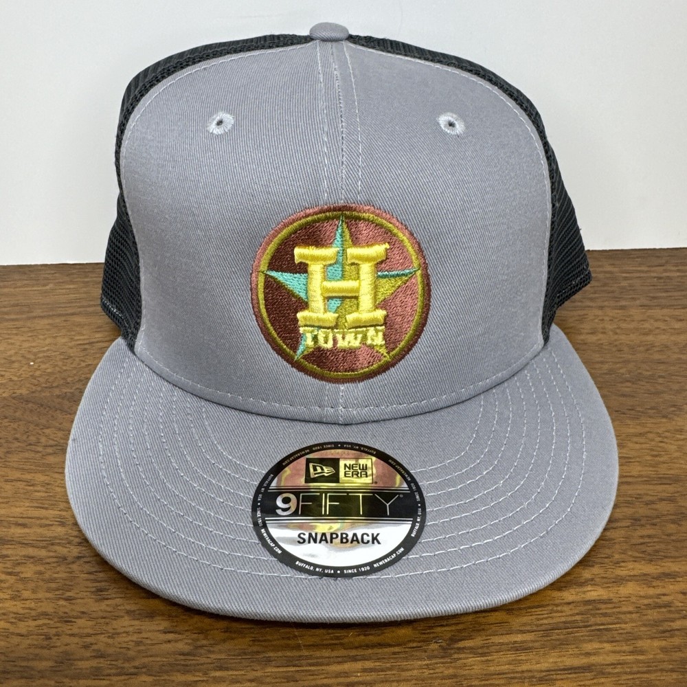 Houston Astros New Era 9FIFTY Snapback Cap Grey Mesh H-Town