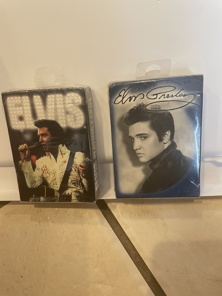 Set of Two ELVIS Presley PLAYING CARDS BICYCLE 50 PHOTOS EPE 615 CASINO POKER