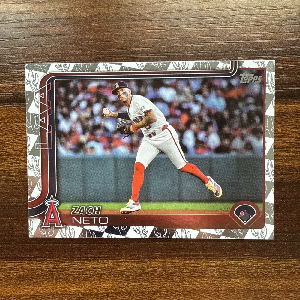 2025 Topps Series 1 Zach Neto Angels Spring Training Blaster Exclusive Foil Card #282