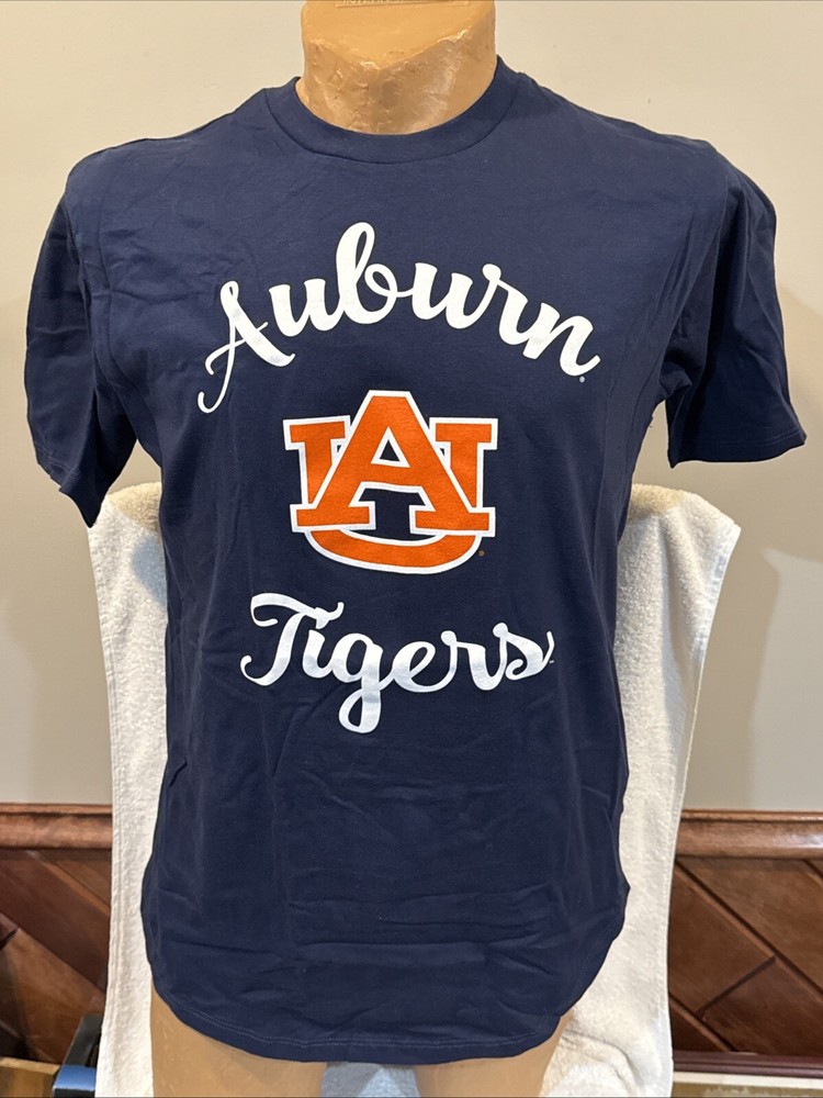 SWEET Auburn Tigers Men's Lg Blue Press Box Royce Apparel T-Shirt, NEW&NICE!