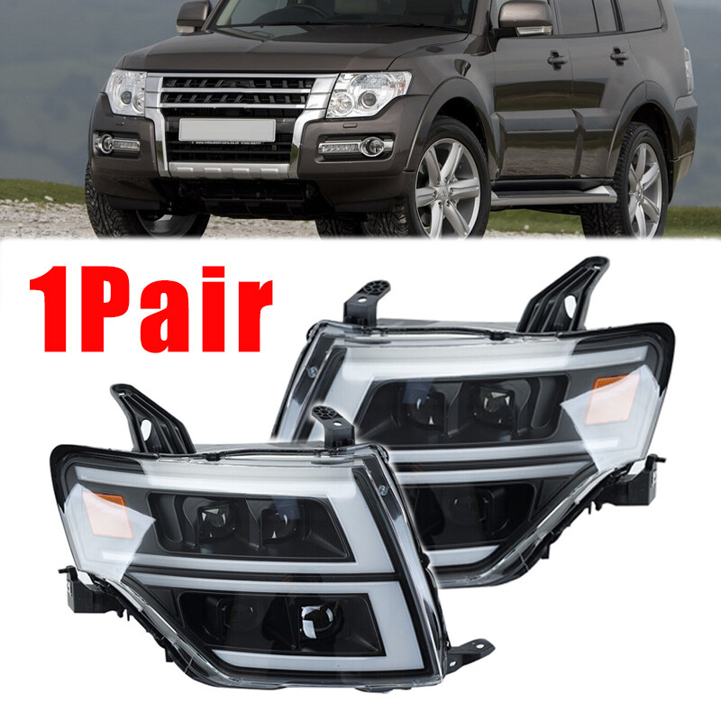 Pair For Mitsubishi Pajero Montero V93 V97 2009-2021 Dynamic LED Front Headlight
