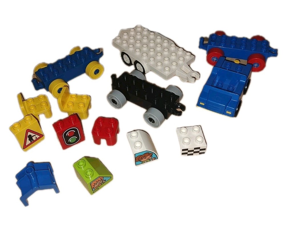 LEGO Duplo Vehicles and Traffic Replacement Pieces- Car, Train, Truck, Trailer