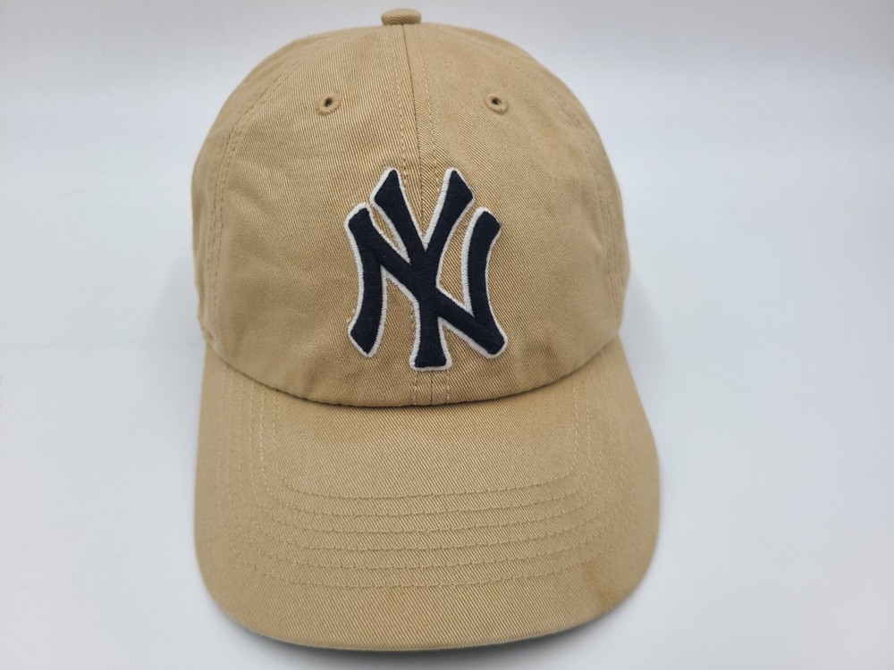 New York Yankees 47 Brand Franchise Fitted L Hat Cap Men Women MLB Brown Beige
