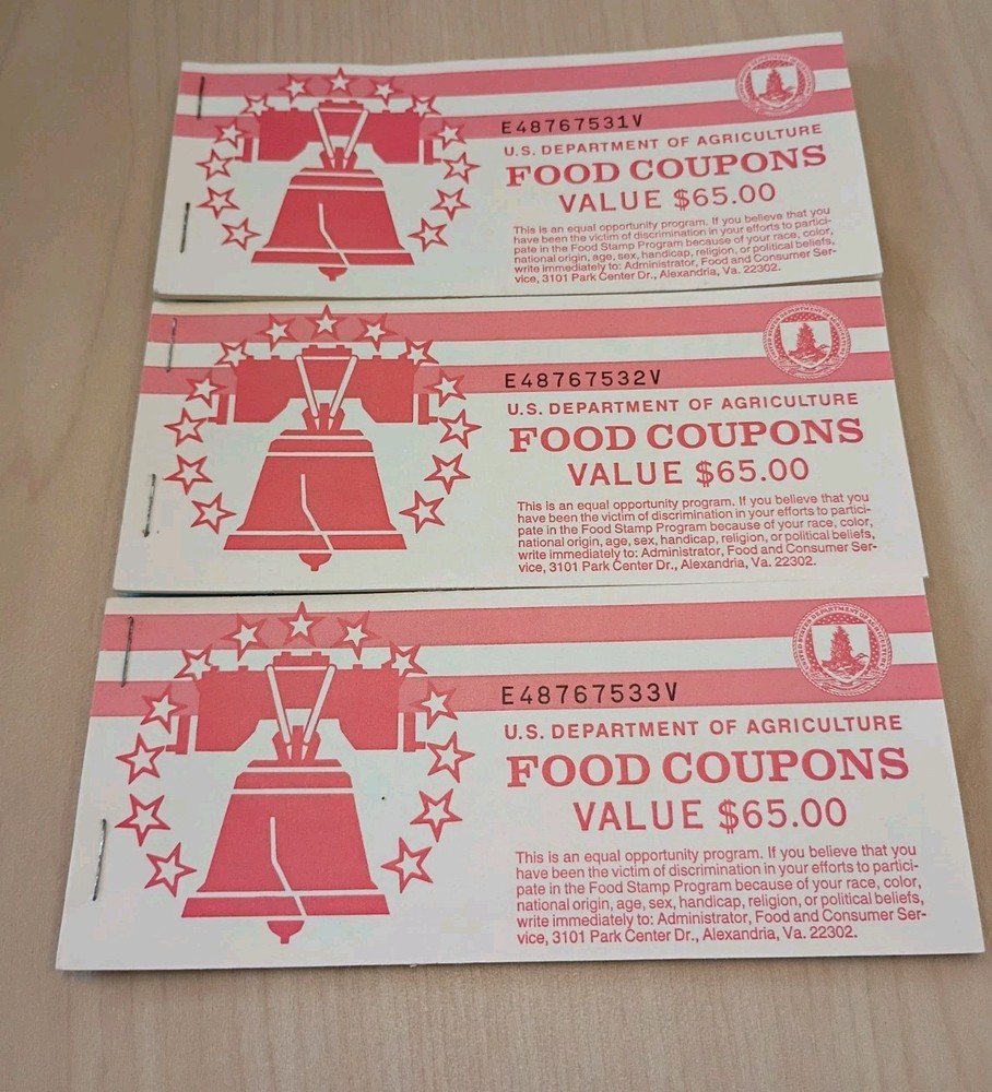 Complete food stamp coupon USDA book $65.00 1998 B new READ DESCRIPTION-image