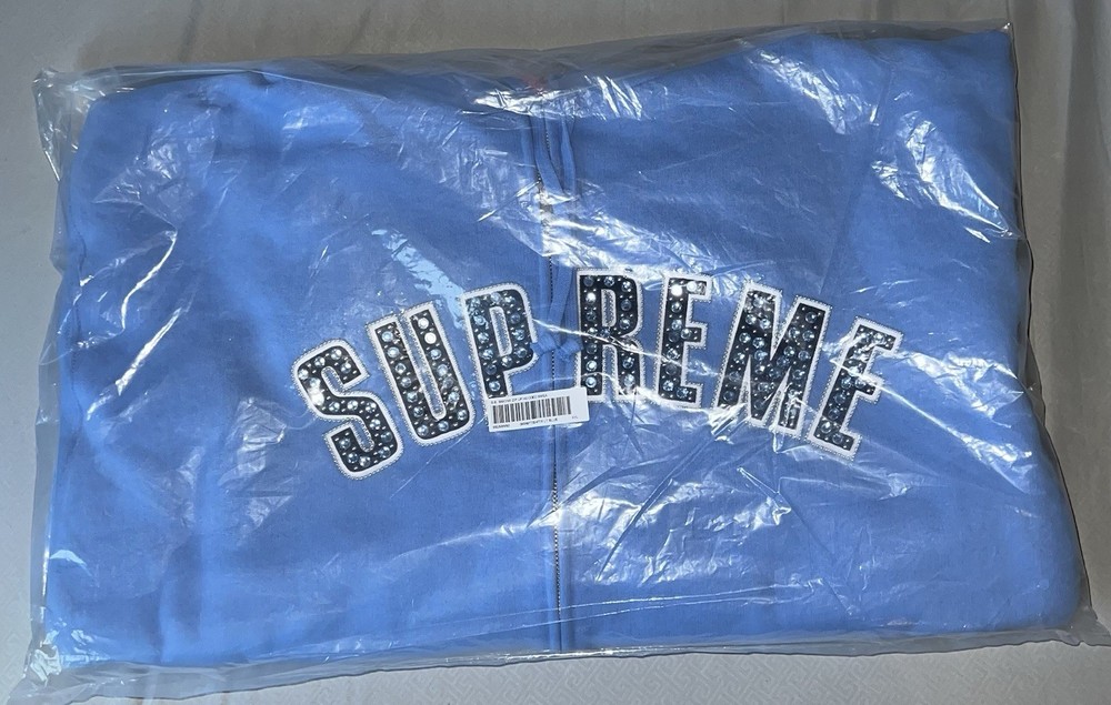 Supreme b.b. Simon Zip Up Hooded Sweatshirt Light Blue Size XXL New Sold Out