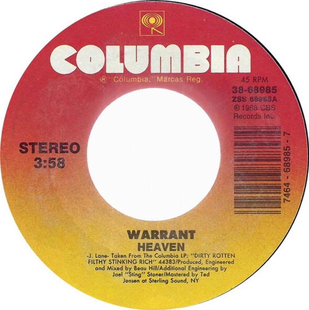 Warrant - Heaven - Columbia - 38-68985 - 7