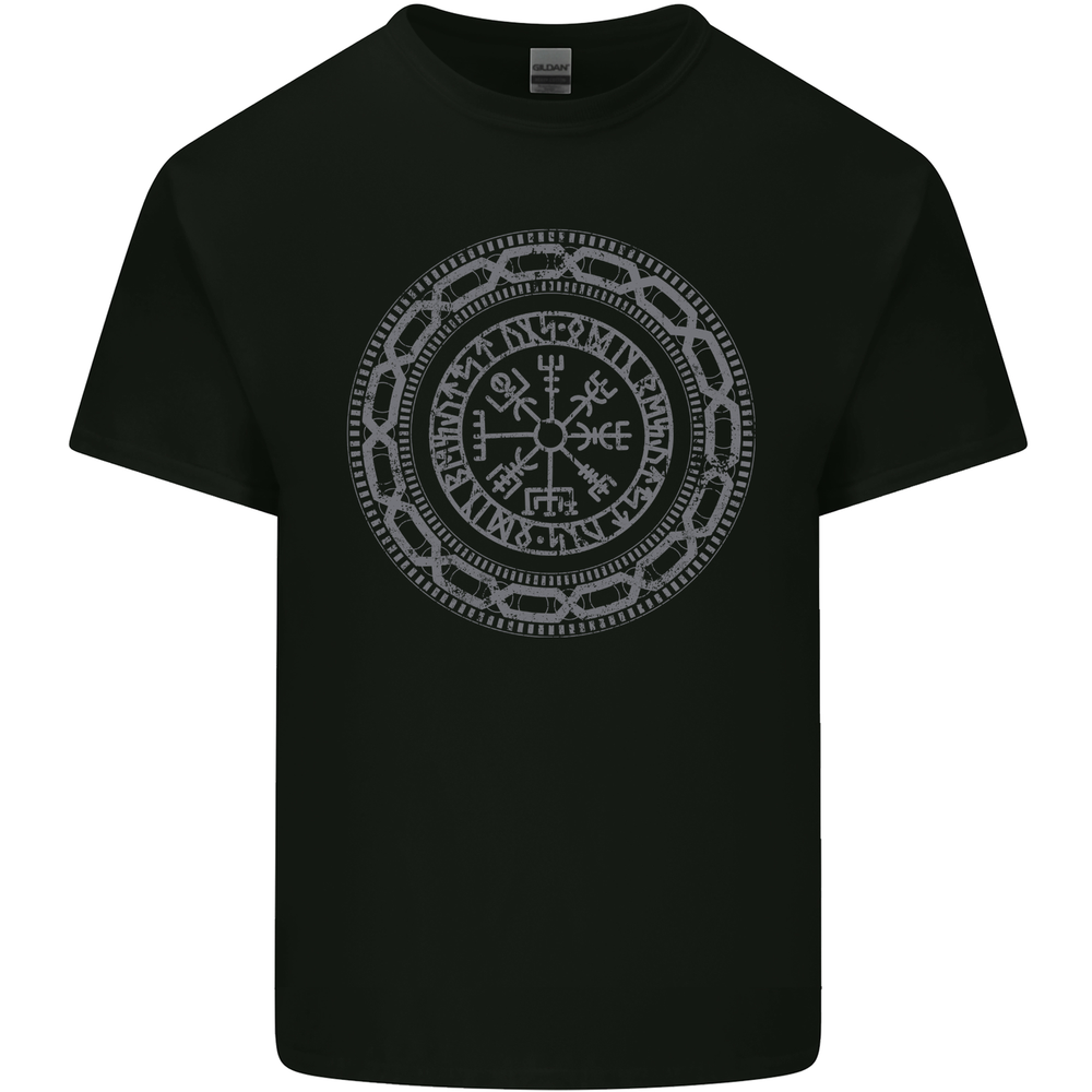 Viking Symbol Vegvisir Grey Gym Mens Cotton T-Shirt Tee Top