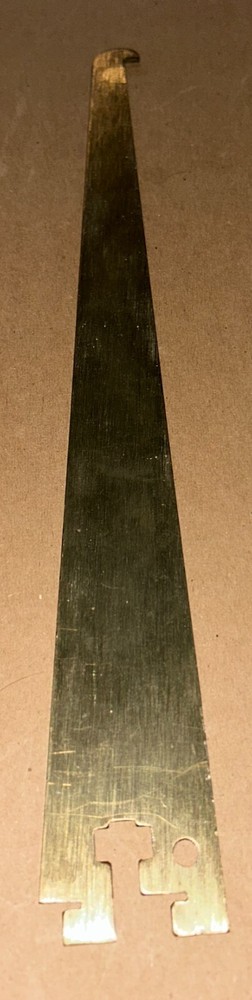 Heavy Duty 12x2 Inch Gold Metal Shelf Bracket with Minor Wear