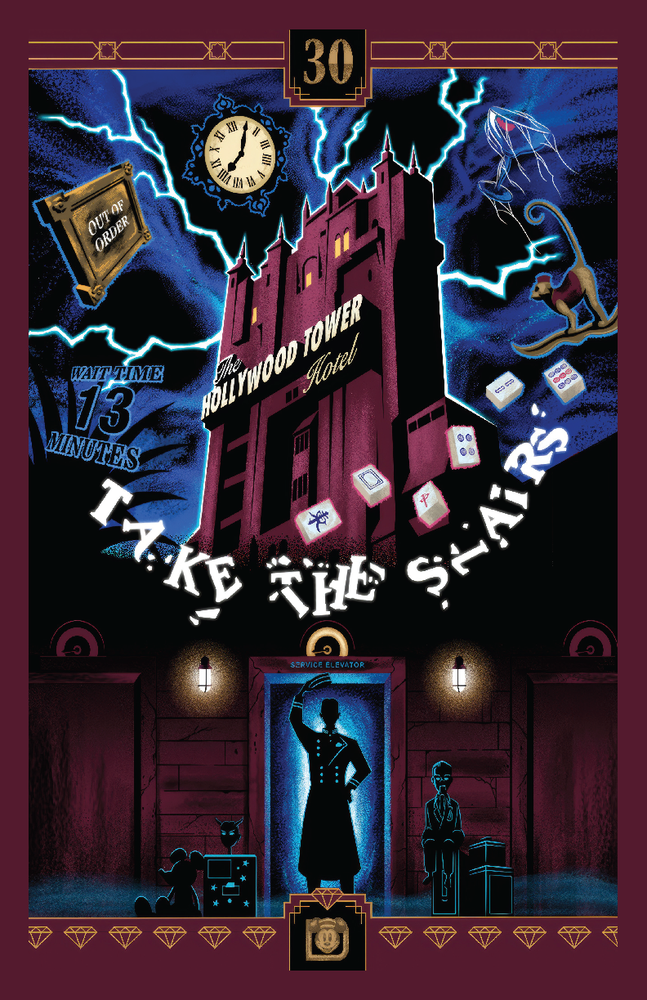 Hollywood Tower of Terror MGM Studios Disney World 30th MATTE 13x19 Poster