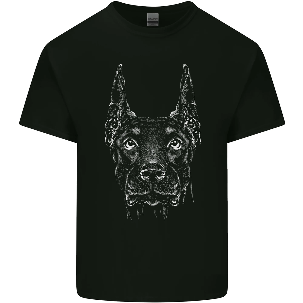 A Doberman Dog Mens Cotton T-Shirt Tee Top