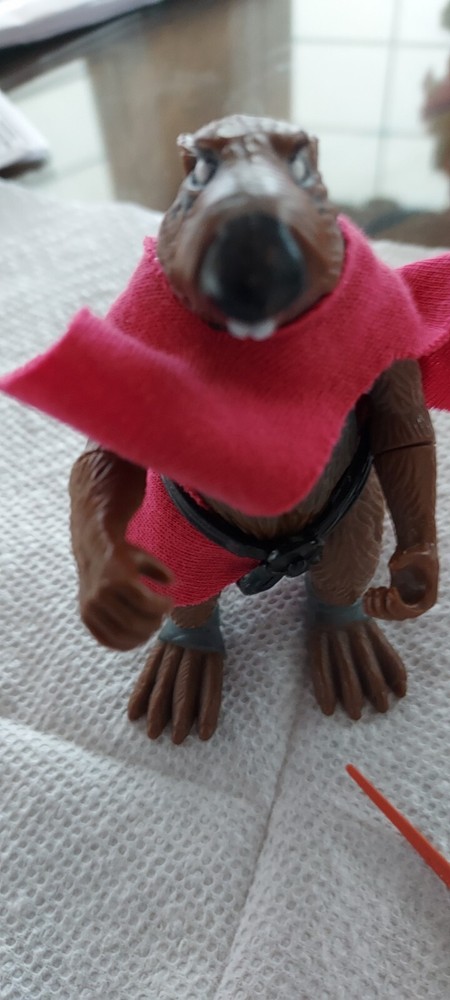 Vintage TMNT Teenage Mutant Ninja Turtles Splinter with 2 weapons