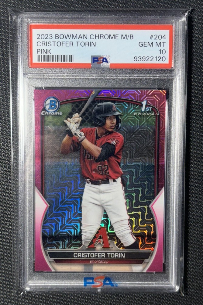 2023 Bowman Chrome Mega Box Cristofer Torin 1st Pink /199 #BCP-204 Psa 10