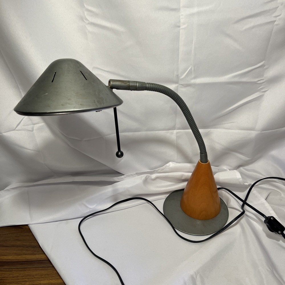 Vintage Post Modern MCM Memphis UFO Kovacs 80s Halogen Reading Desk Lamp,WORKS!