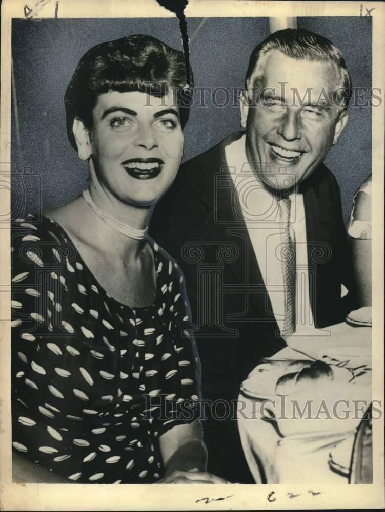 1956 Press Photo New Jersey Governor Robert Meyner & Miss Helen Stevenson