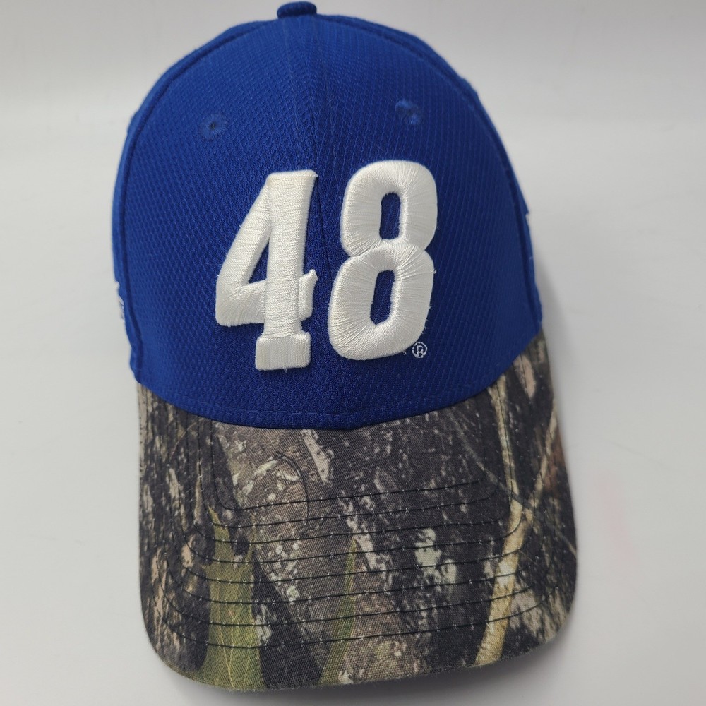 Jimmie Johnson Hat Fitted M-L New Era 39Thirty Blue Camo NASCAR #48 Racing Men