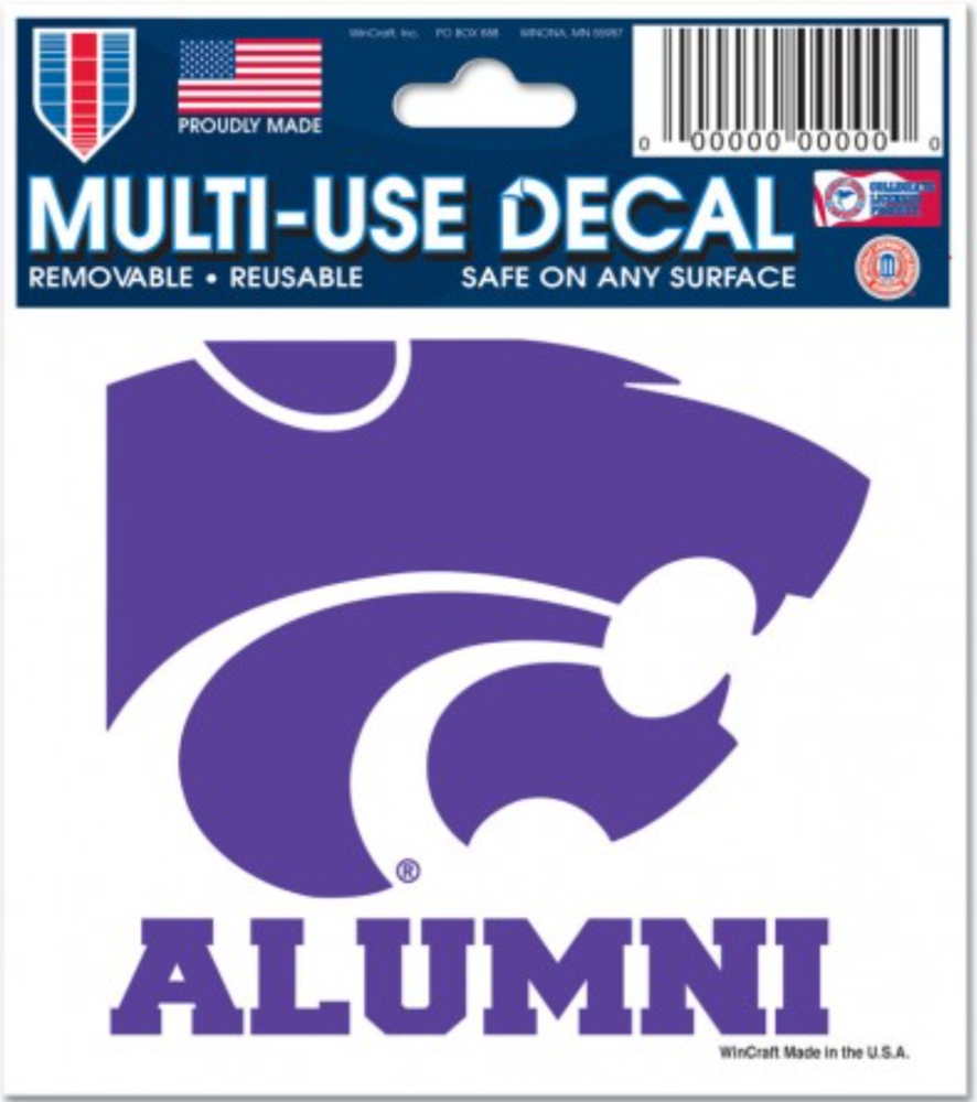 KANSAS STATE UNIVERSITY KSU ALUMNI DECAL FOR CAR TRUCK AUTO LAPTOP BACKPACK