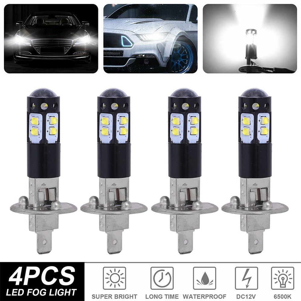 4pcs Car Headlight H1 1000LM LED Headlamp 6500K Fog Light DRL Bulb Auto Lamp