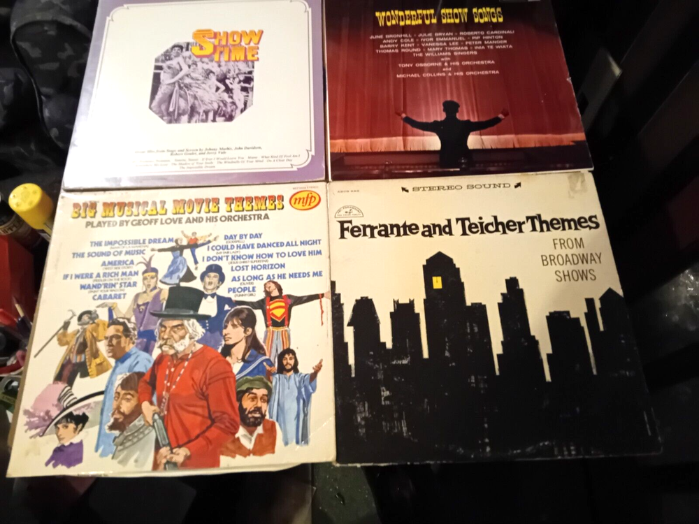 LOT 4 LP'S BROADWAY SHOWS WONDERFUL SHOW SONGS SHOWTIME MUSICAL MOVIE THEMES
