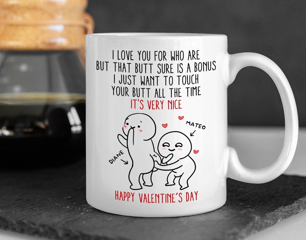Personalized That Butt Sure Is A Bonus Mug Funny Couple Naughty Valentine Funny