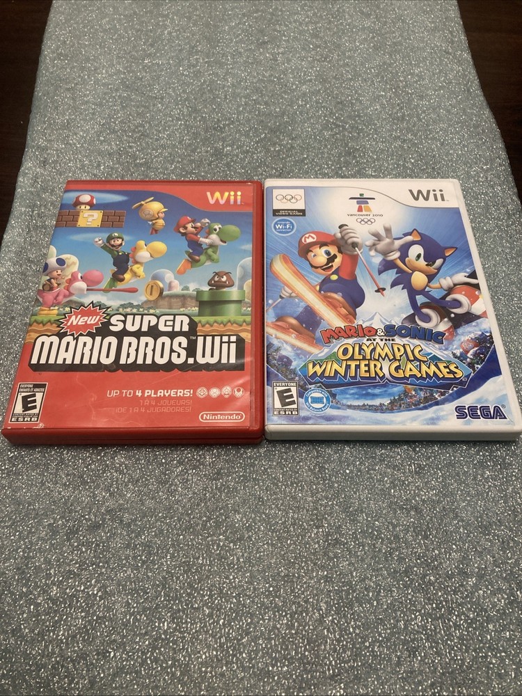 New Super Mario Bros Wii Nintendo Wii ➕ Mario Sonic Olympics Tested / Ships Fast
