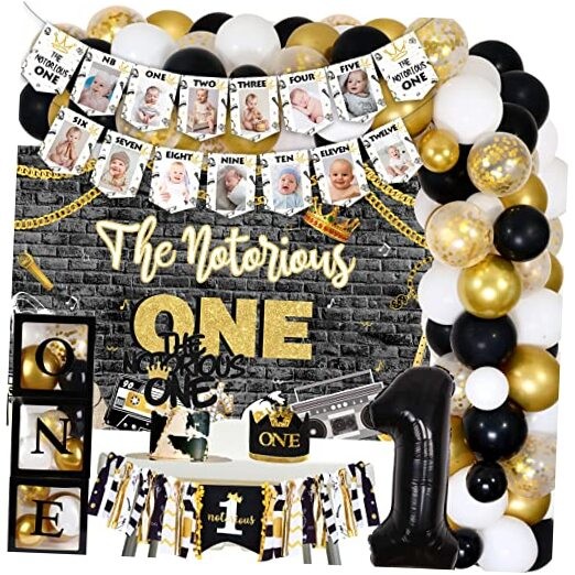 Notorious One Birthday Decorations Box for a Memorable Celebration