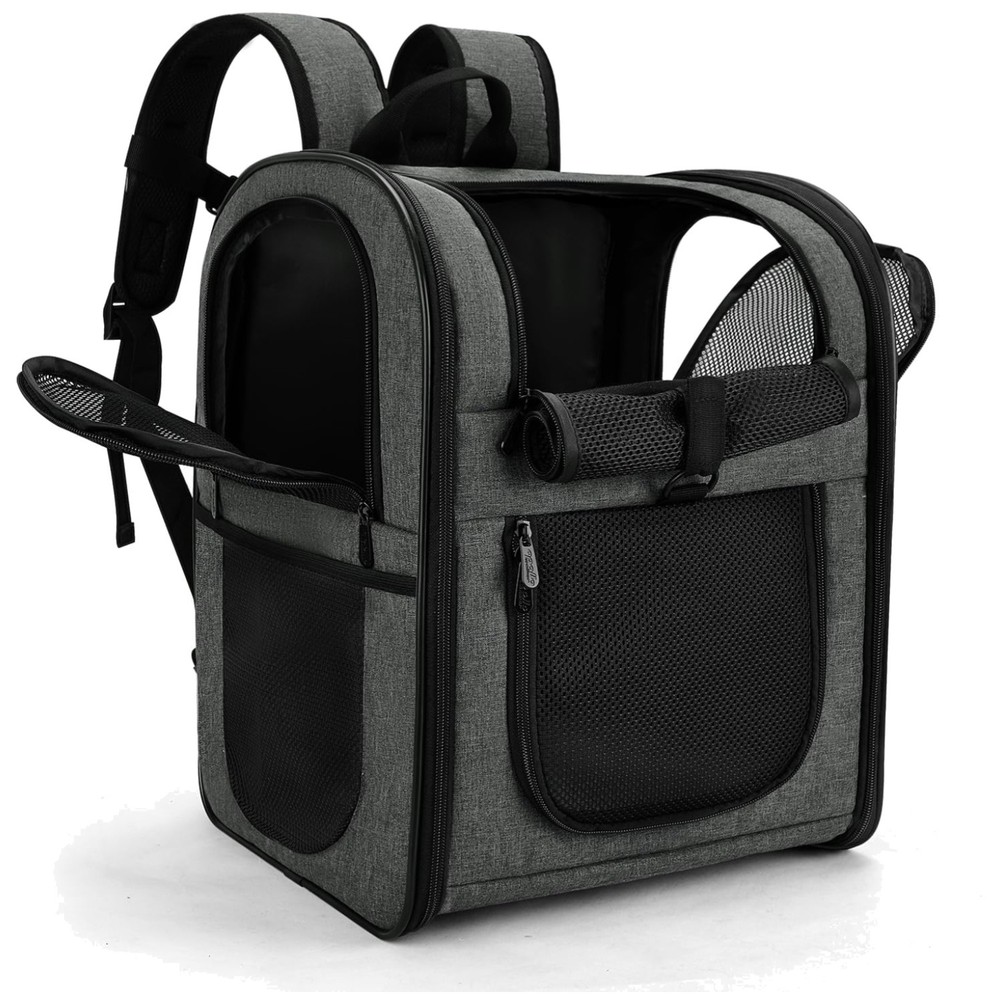 Cushioned Pet Travel Backpack for Large & Small Animals – Well Ventilated & Safe