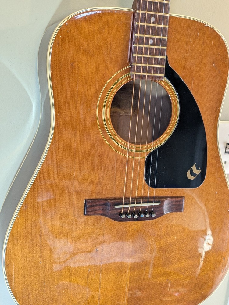 Aria 6710 MIJ Acoustic Guitar, Cedar Top, Vintage 60’s, V Bracing, New EVO Frets