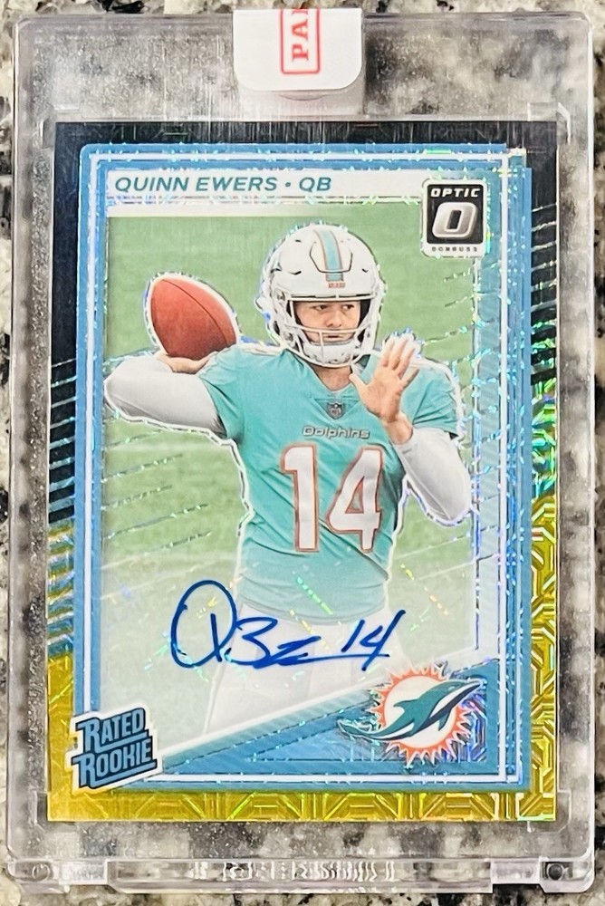 Quinn Ewers 2025 Panini Donruss Optic Choice Black Gold Auto /60 RC Rookie