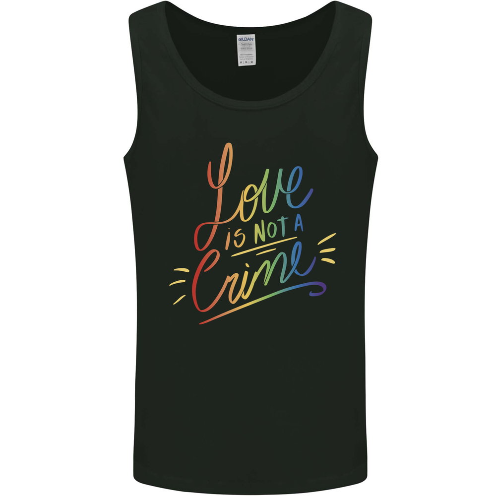 Love is Not a Crime LGBT Gay Awareness Mens Vest Tank Top