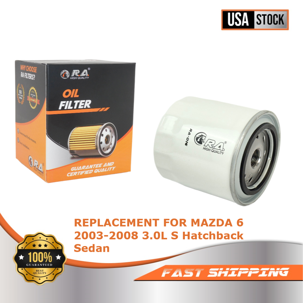 High Performance Spin-on Oil Filter for MAZDA 6 2003-2008 3.0L S Hatchback Sedan