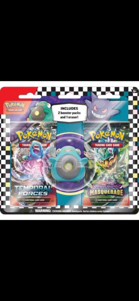 Pokémon TCG Bellibolt Eraser Blister Pack Brand New Sealed Back to School